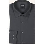 Anthrazitfarbene OLYMP Level Five Kentkragen Hemden mit Kent-Kragen aus Baumwolle für Herren 