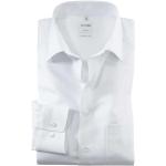 Reduzierte Weiße Langärmelige OLYMP Luxor Kentkragen Hemden mit Kent-Kragen für Herren Große Größen 