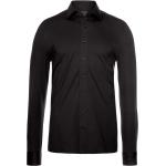 Schwarze OLYMP Kentkragen Hemden mit Kent-Kragen aus Jersey für Herren 