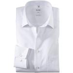 Reduzierte Weiße Unifarbene Langärmelige OLYMP Comfort Fit Herrenlangarmhemden 