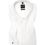 Weiße Elegante Langärmelige OLYMP Kentkragen Hemden mit Kent-Kragen aus Popeline für Herren 
