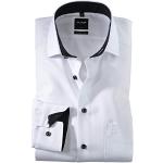 Reduzierte Weiße Unifarbene Langärmelige OLYMP Modern Fit Herrenlangarmhemden 