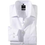 Reduzierte Weiße Unifarbene Langärmelige OLYMP Modern Fit Herrenlangarmhemden Größe S 