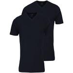 Reduzierte Schwarze Kurzärmelige OLYMP V-Ausschnitt T-Shirts für Herren Größe XL 2-teilig 
