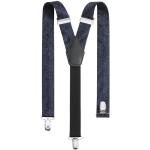 Marineblaue OLYMP Clip-Hosenträger aus Leder für Herren 