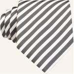 Graue Gestreifte OLYMP Krawatten-Sets aus Seide für Herren Einheitsgröße 