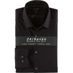 OLYMP Level Five 24/Seven Dynamic Flex Body Fit Hemd schwarz, Einfarbig