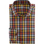 Reduzierte Rote Karo Langärmelige OLYMP Level Five Kentkragen Hemden mit Kent-Kragen aus Twill für Herren Größe L 