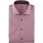 Rosa Kurzärmelige OLYMP Level Five Kent Kentkragen Hemden mit Kent-Kragen für Herren für den für den Sommer 