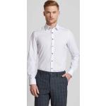 Reduzierte Weiße Unifarbene Business OLYMP Level Five Kentkragen Hemden mit Kent-Kragen aus Baumwolle für Herren 