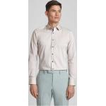 Reduzierte Beige Unifarbene Business OLYMP Level Five Kentkragen Hemden mit Kent-Kragen aus Baumwolle für Herren 
