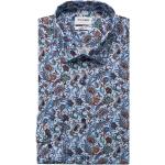 Reduzierte Blaue Langärmelige OLYMP Level Five Kentkragen Hemden mit Kent-Kragen aus Baumwolle für Herren Größe XXL 