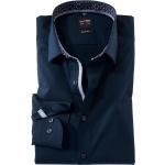 Reduzierte Cobaltblaue Langärmelige OLYMP Level Five Kentkragen Hemden mit Kent-Kragen aus Baumwolle für Herren Größe XS für den für den Frühling 