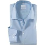 Reduzierte Hellblaue Langärmelige OLYMP Level Five Kentkragen Hemden mit Kent-Kragen aus Baumwolle enganliegend für Herren 