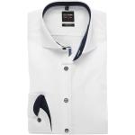 Weiße Langärmelige OLYMP Level Five Kentkragen Hemden mit Kent-Kragen aus Baumwolle für Herren Größe XXL 