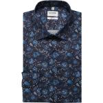 Reduzierte Marineblaue Langärmelige OLYMP Level Five Kentkragen Hemden mit Kent-Kragen aus Baumwolle für Herren Größe XXL 