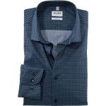 Marineblaue Langärmelige OLYMP Level Five Kentkragen Hemden mit Kent-Kragen aus Baumwolle für Herren Größe L 