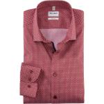 Reduzierte Rote Langärmelige OLYMP Level Five Kentkragen Hemden mit Kent-Kragen aus Baumwolle für Herren Übergrößen 