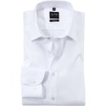 Weiße Unifarbene Langärmelige OLYMP Level Five Kentkragen Hemden mit Kent-Kragen aus Baumwolle für Herren Größe XS 