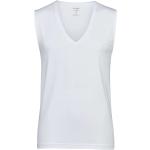 Weiße Unifarbene OLYMP Level Five V-Ausschnitt T-Shirts aus Jersey für Herren Größe XXL 