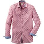 Reduzierte Rote Bestickte OLYMP Stehkragen Stehkragenhemden mit Knopf aus Baumwolle für Herren Größe L 