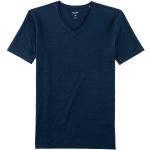 Black Friday Angebote - Blaue Casual OLYMP Level Five T-Shirts aus Leinen für Herren Größe XL 