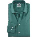 Grüne Elegante Langärmelige OLYMP Level Five Kent Kentkragen Hemden mit Kent-Kragen aus Baumwolle für Herren 