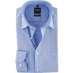 Blaue Unifarbene Langärmelige OLYMP Level Five Herrenlangarmhemden 