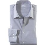 Reduzierte Graue Unifarbene Langärmelige OLYMP Level Five Herrenlangarmhemden aus Baumwolle Größe S für den für den Frühling 