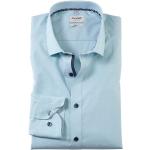 Mintgrüne Unifarbene OLYMP Level Five Kent Businesskleidung aus Baumwolle für Herren 