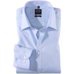 Hellblaue Unifarbene OLYMP Level Five Kent Chambray-Hemden aus Baumwolle für Herren 