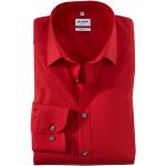 Rote Unifarbene Elegante OLYMP Level Five Kent Businesskleidung aus Baumwolle für Herren 