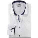 Weiße OLYMP Level Five Kent Hemden mit Krawatte aus Baumwolle für Herren Größe S 