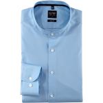 Hellblaue OLYMP Level Five Stehkragen Stehkragenhemden aus Baumwolle für Herren 