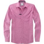 Reduzierte Pinke Unifarbene Oversize Langärmelige OLYMP Level Five Kentkragen Hemden mit Kent-Kragen aus Leinen für Herren Größe XXL 
