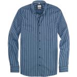 Blaue Karo Casual OLYMP Level Five Button Down Kragen Hemden mit Button-Down-Kragen für Herren 