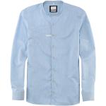 Reduzierte Blaue Casual OLYMP Level Five Stehkragen Stehkragenhemden aus Baumwolle enganliegend für Herren Größe S für den für den Frühling 