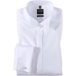 Weiße Langärmelige Unifarbene OLYMP Level Five Herrenlangarmhemden 