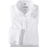 Weiße Langärmelige OLYMP Level Five Kläppchenkragen Herrenlangarmhemden aus Baumwolle Größe S 