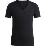 Schwarze OLYMP Level Five Henleykragen T-Shirts aus Baumwolle enganliegend für Herren Größe M 