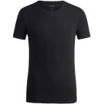 Schwarze OLYMP Level Five Henleykragen T-Shirts aus Baumwolle enganliegend für Herren Größe XS 