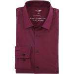 Auberginefarbene Unifarbene OLYMP Modern Fit Businesskleidung aus Jersey für Herren 