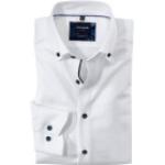 Weiße Elegante OLYMP Luxor Button Down Kragen Businesskleidung für Herren 