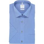 Blaue Kurzärmelige OLYMP Comfort Fit Kentkragen Hemden mit Kent-Kragen aus Baumwolle für Herren Größe 4 XL 