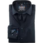 Marineblaue Unifarbene Langärmelige OLYMP Comfort Fit Kentkragen Hemden mit Kent-Kragen aus Baumwolle für Herren Größe 3 XL für den für den Frühling 