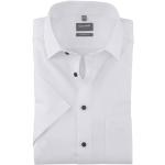 Weiße Unifarbene Kurzärmelige OLYMP Comfort Fit Herrenkurzarmhemden aus Baumwolle 
