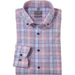 Karo OLYMP Comfort Fit Button Down Kragen Bügelfreie Hemden aus Baumwolle für Herren für den für den Sommer 