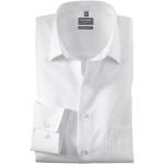 Weiße Business Langärmelige OLYMP Comfort Fit Herrenlangarmhemden aus Baumwolle 