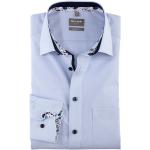 Blaue OLYMP Comfort Fit Bügelfreie Hemden aus Baumwolle für Herren für den für den Frühling 