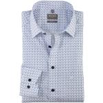 Blaue OLYMP Comfort Fit Bügelfreie Hemden aus Baumwolle für Herren für den für den Frühling 